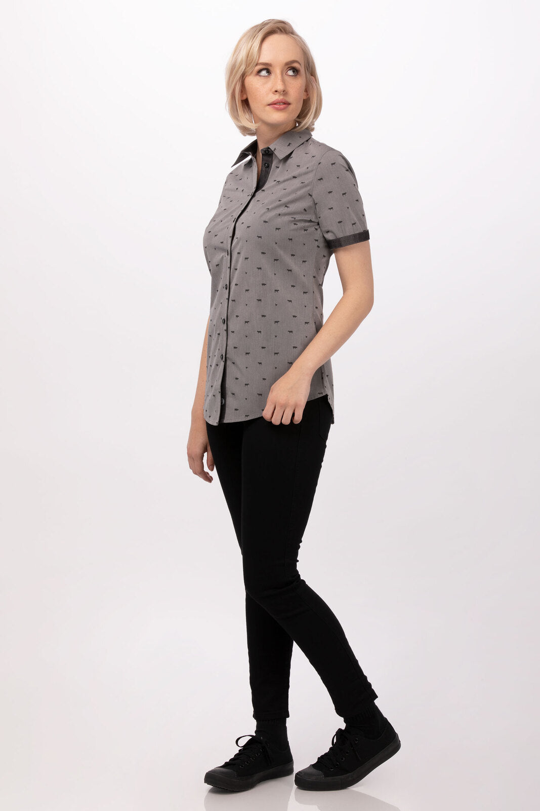 Chef Works Omaha Women's Shirt - Grey