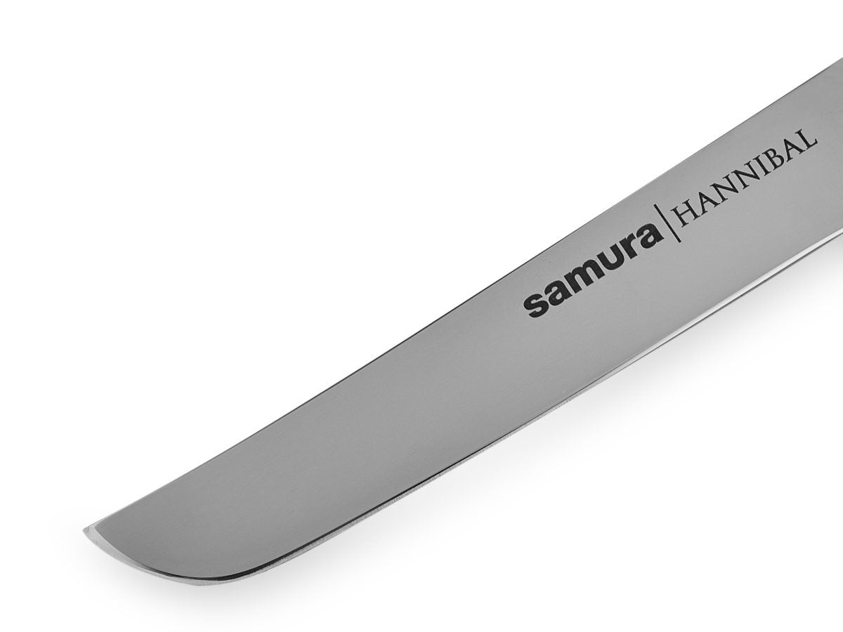 Samura HANNIBAL Steak Knife and Fork Set for 4 persons, White Handle