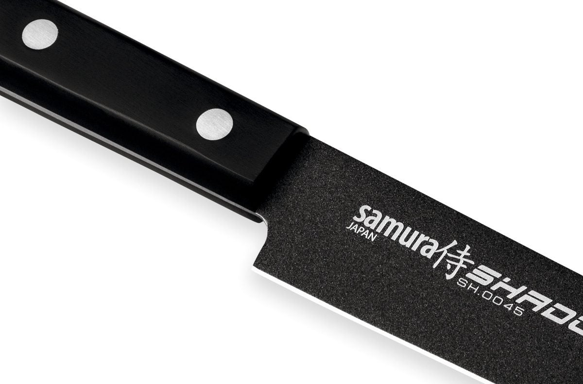 Samura SHADOW Slicing Knife with Black Non Stick Coating 7.7"/196 mm