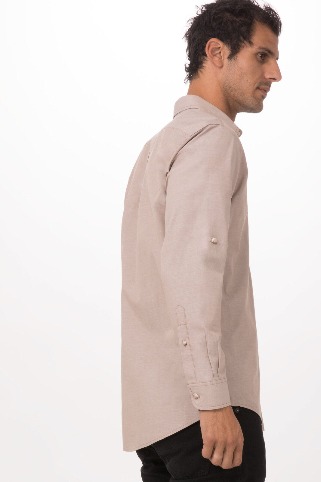 Chef Works Chambray Men's Shirt - Ecru