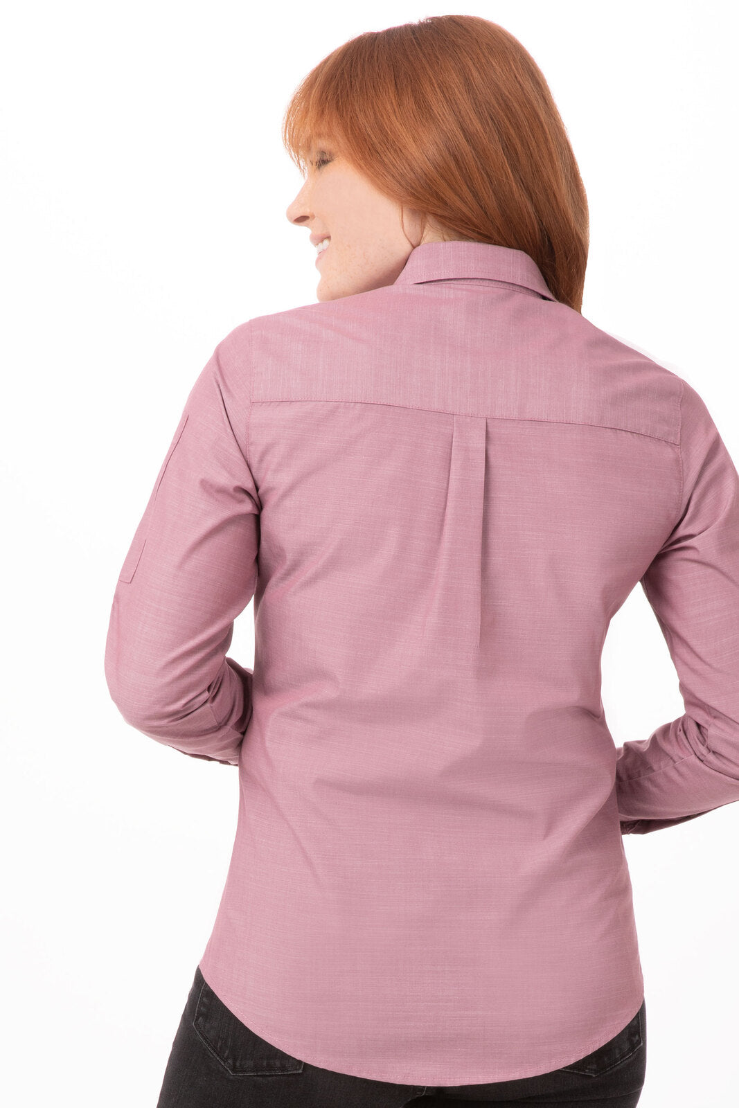 Chef Works Chambray Women's Shirt - Dusty Rose