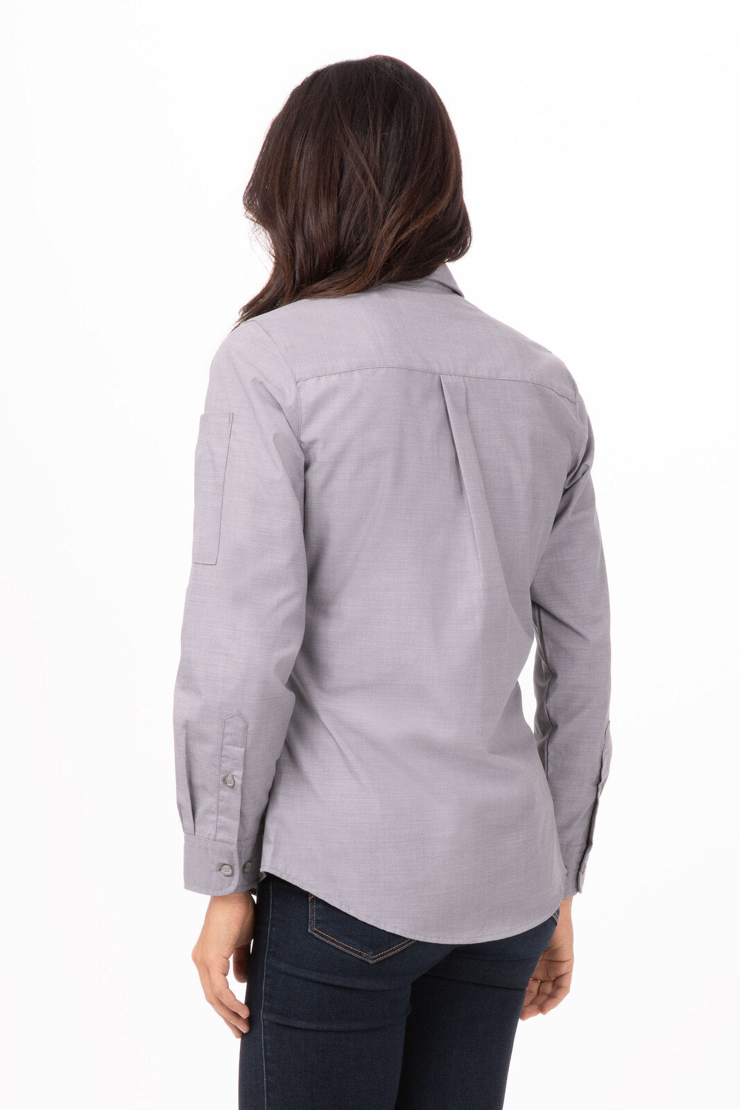 Chef Works Chambray Women's Shirt - Grey