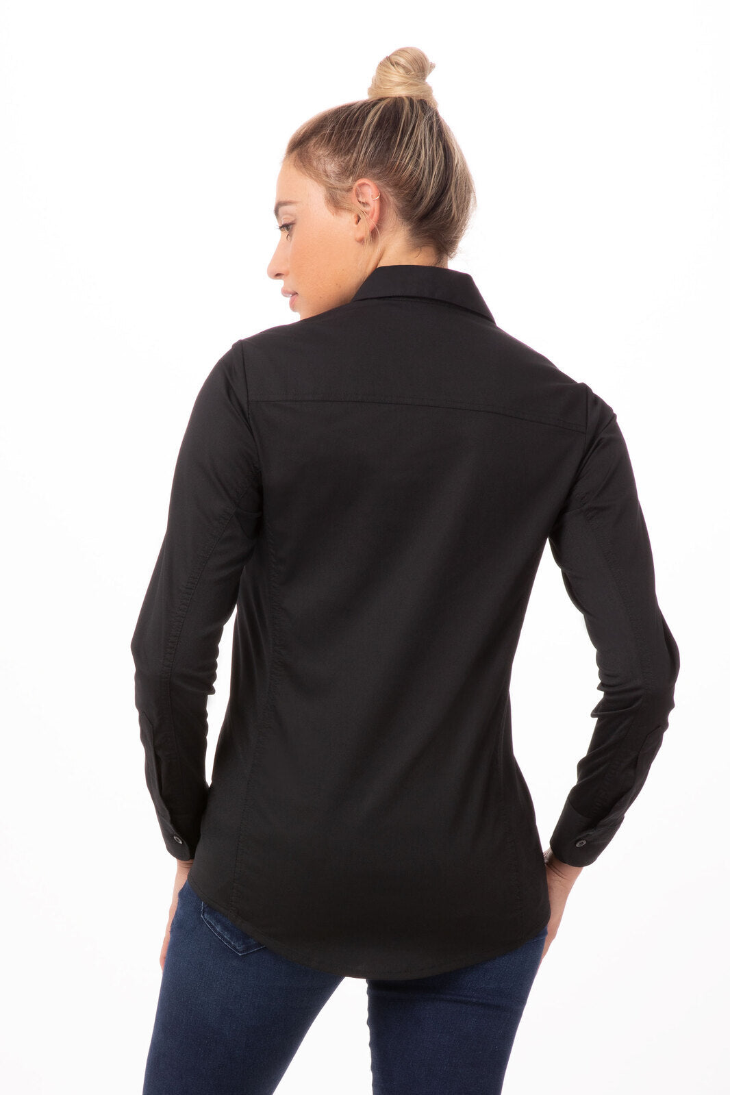 Chef Works Shelby Women's Zip Front Shirt - Black