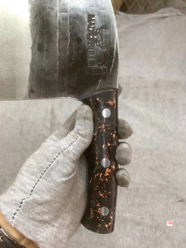 Samura MAD BULL Serbian Chef’s Knife with Marble carbon Handle, 7.0"/ 180 mm