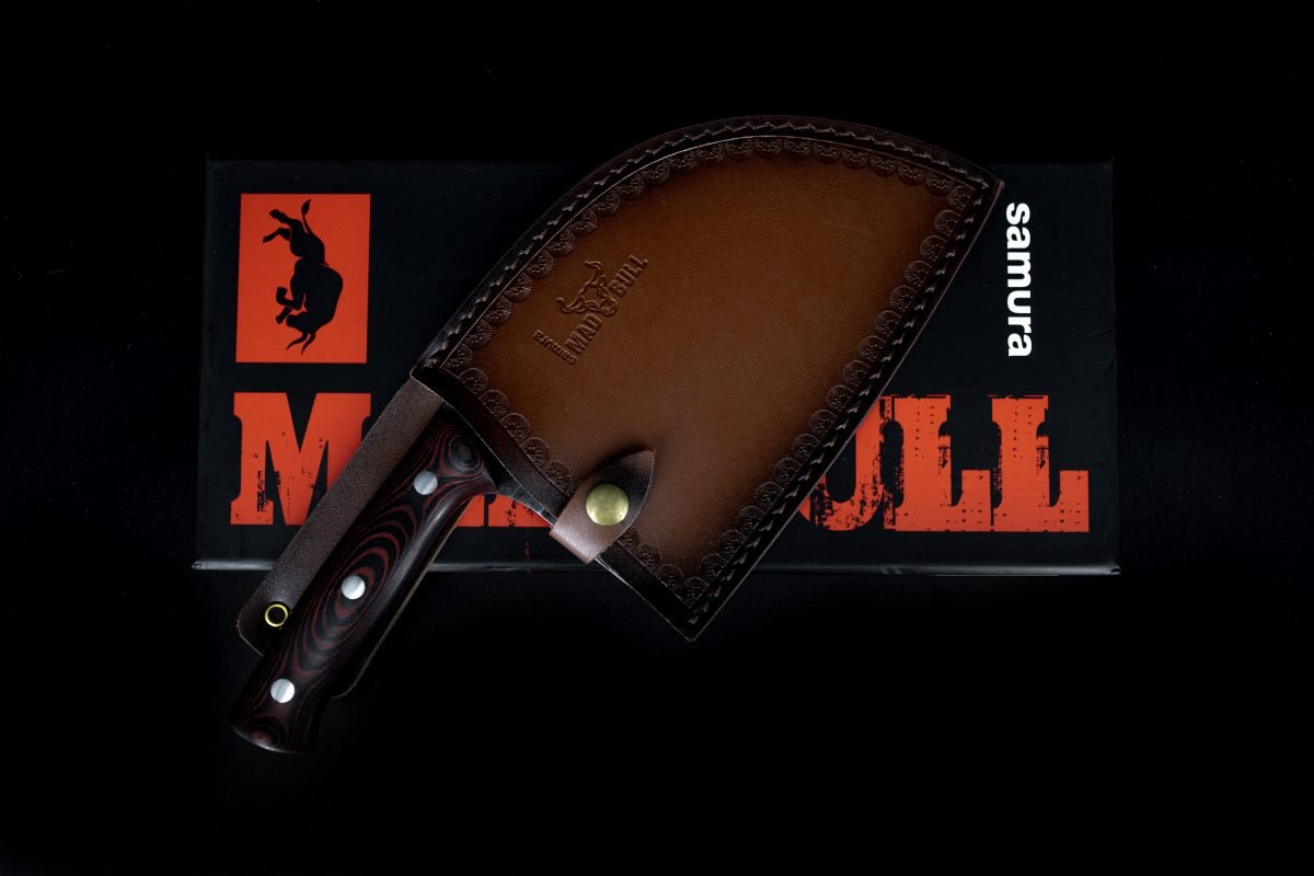 Samura MAD BULL Serbian Chef’s Knife with Black & Red Handle, 7.0"/ 180 mm