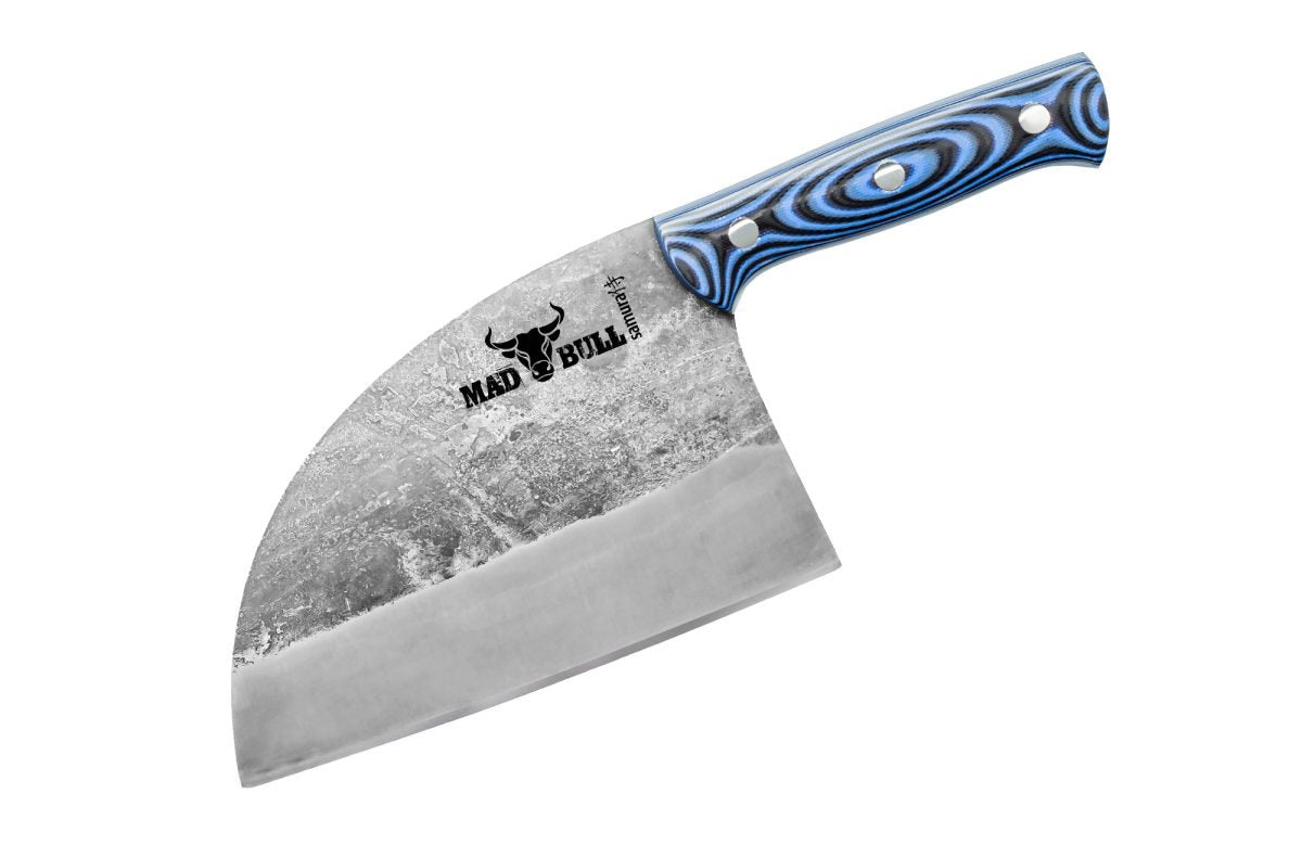 Samura MAD BULL Serbian Chef’s Knife with Black & blue Handle, 7.0