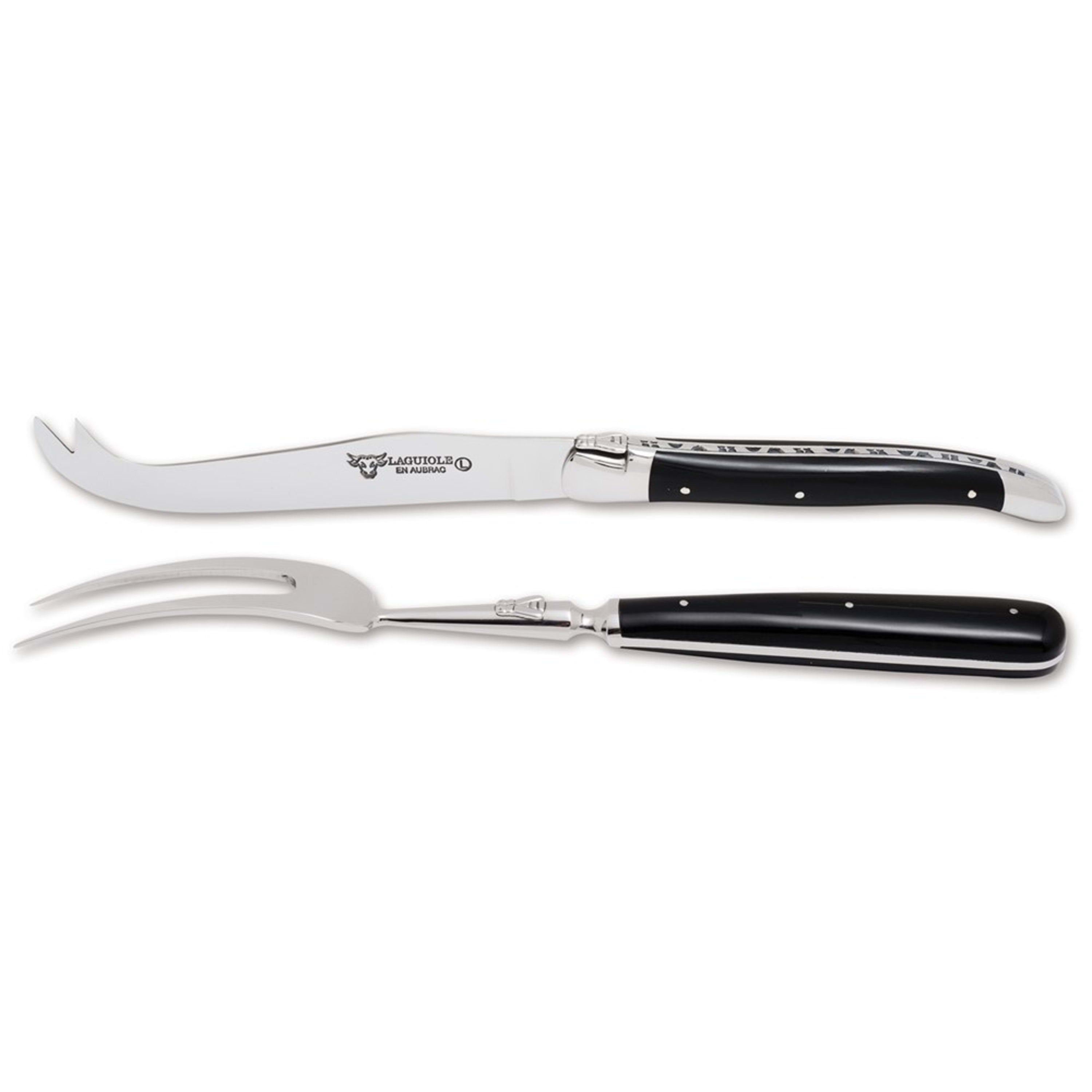 Laguiole en Aubrac 2 Piece Forged Cheese Set - Ebony Wood