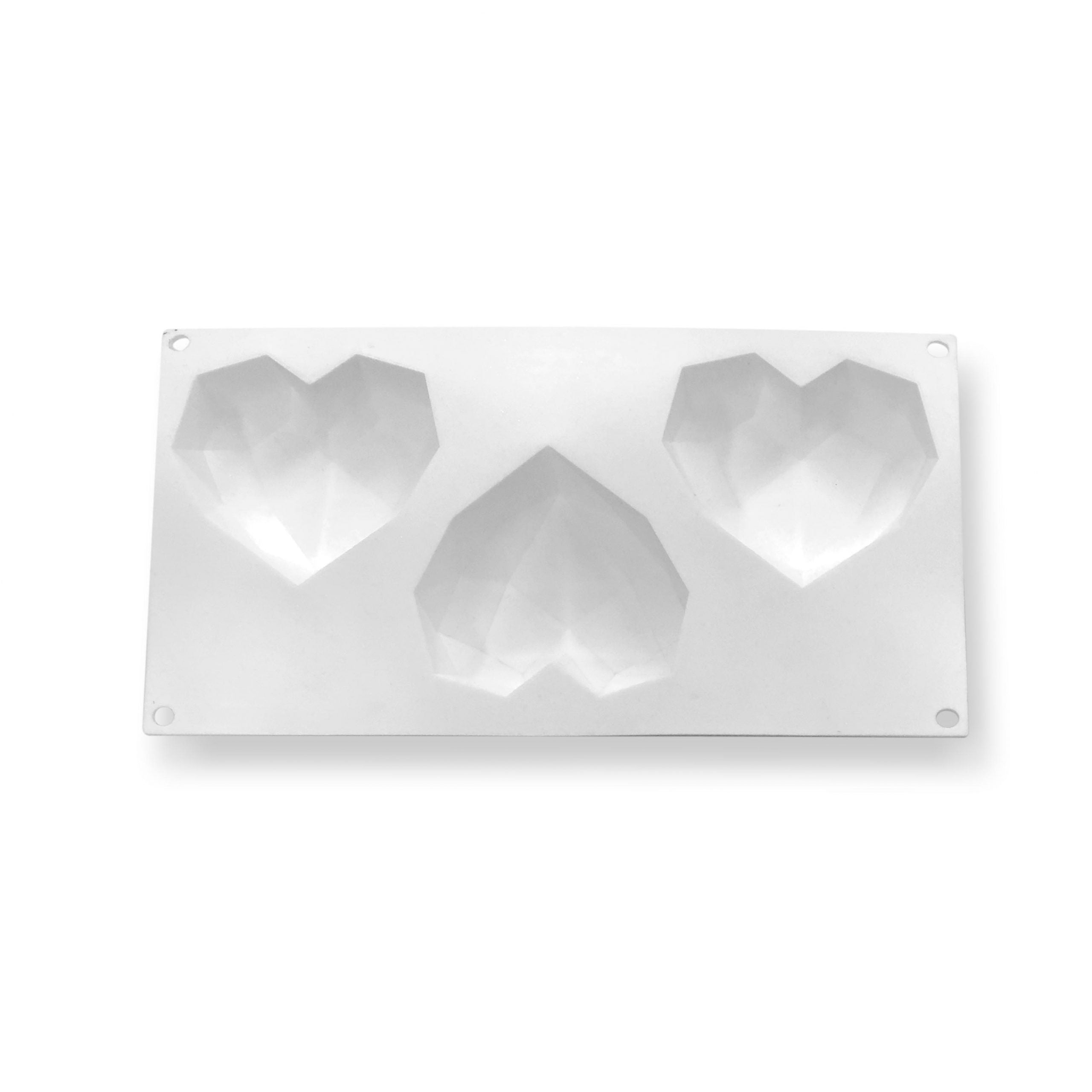 LOYAL Geometric Heart Silicone Mould 3 Cavity
