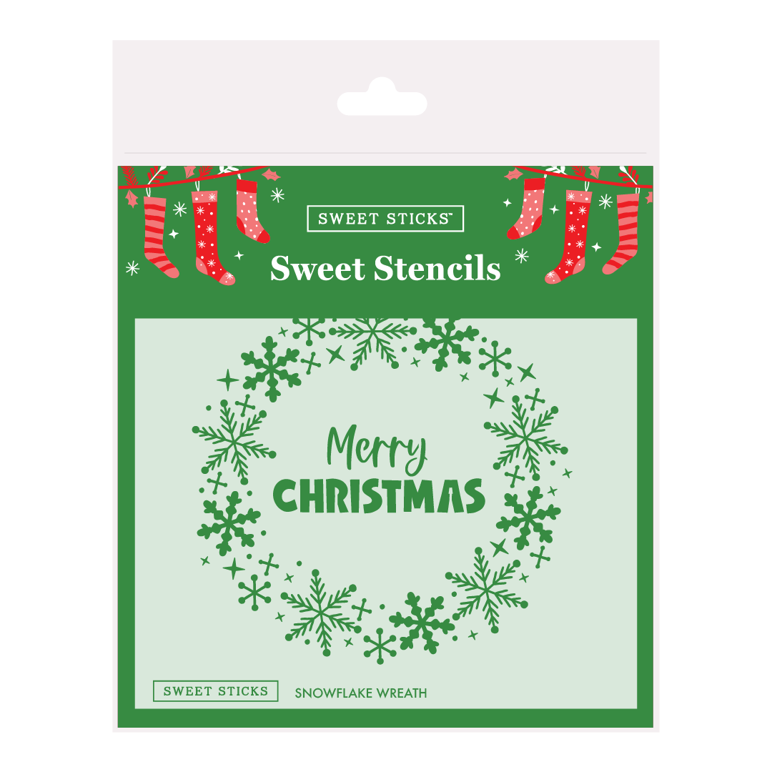 SWEET STICKS Sweet Stencils Christmas Range - Snowflake Wreath