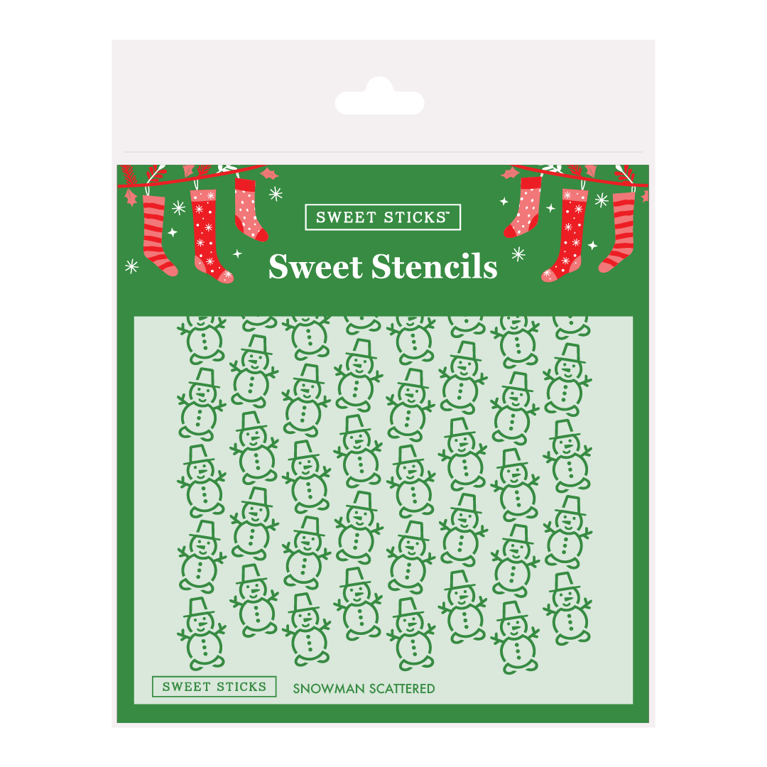 SWEET STICKS Sweet Stencils Christmas Range - Snowman Scattered