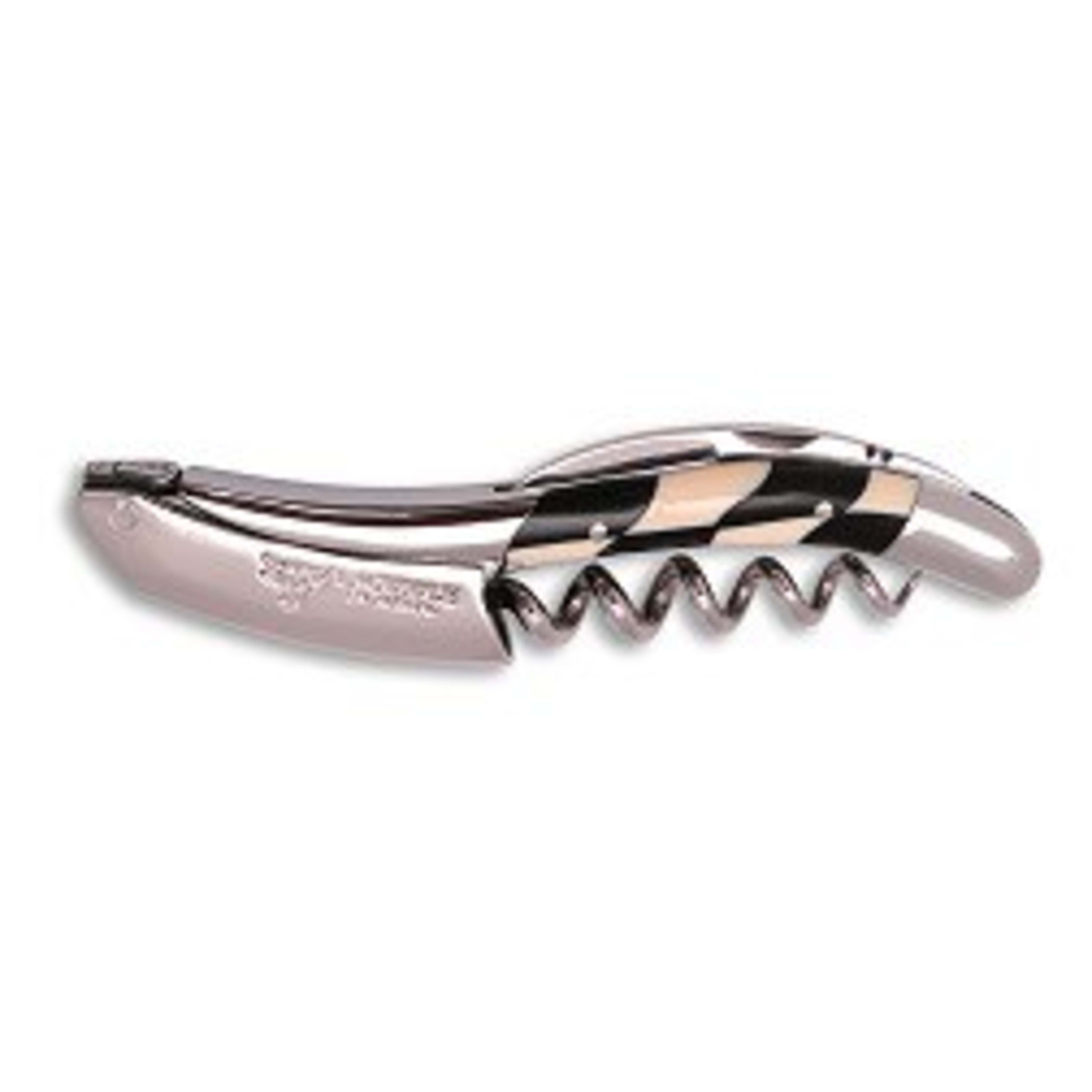 Laguiole en Aubrac Wine Opener Fossilised Mammoth Ivory (Draughtboard Ebony & Ivory)