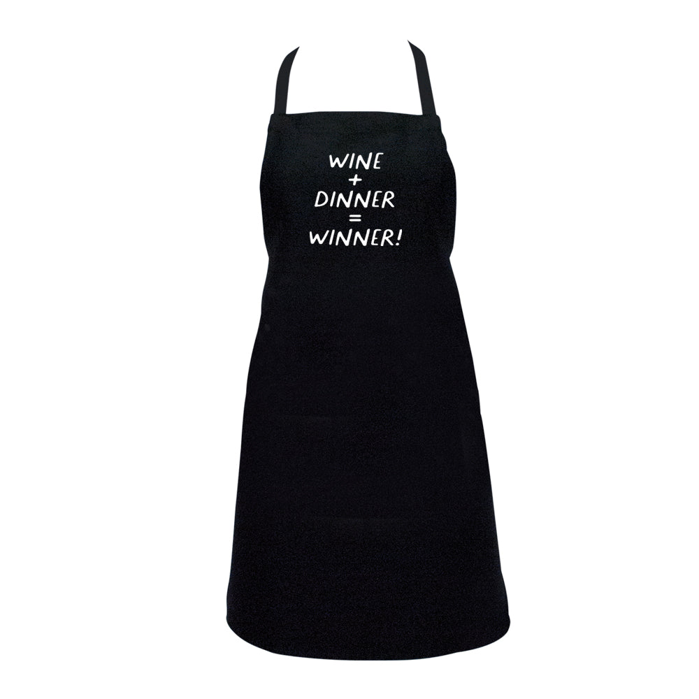 Annabel Trends Screen Print Apron Wine Dinner