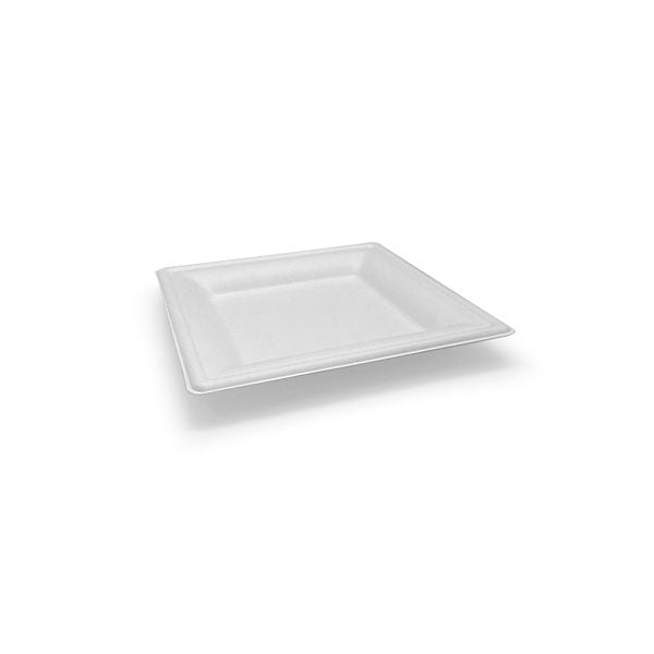 ecoware Sugarcane Square Plate 8 inch (Carton of 600)