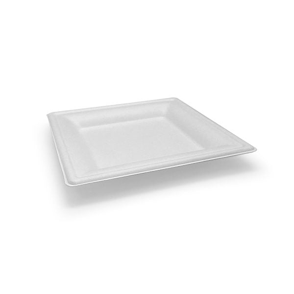 ecoware Sugarcane Square Plate 10 inch (Carton of 600)