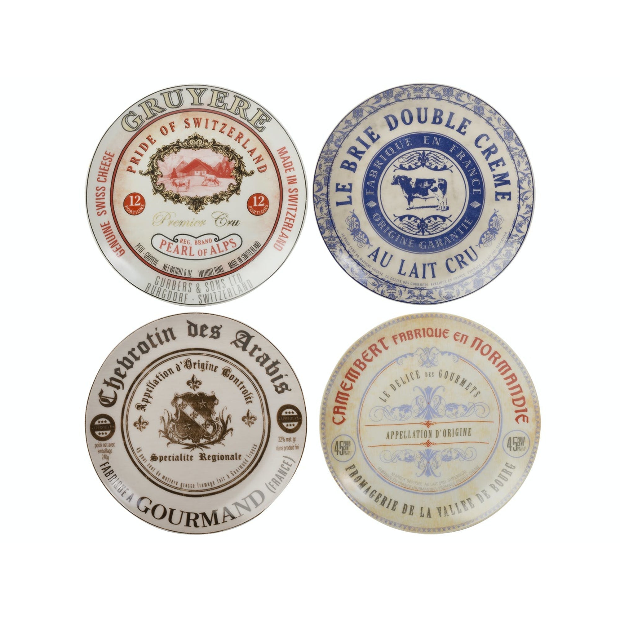 Artesà Ceramic Cheese Plates Set of 4 19cm