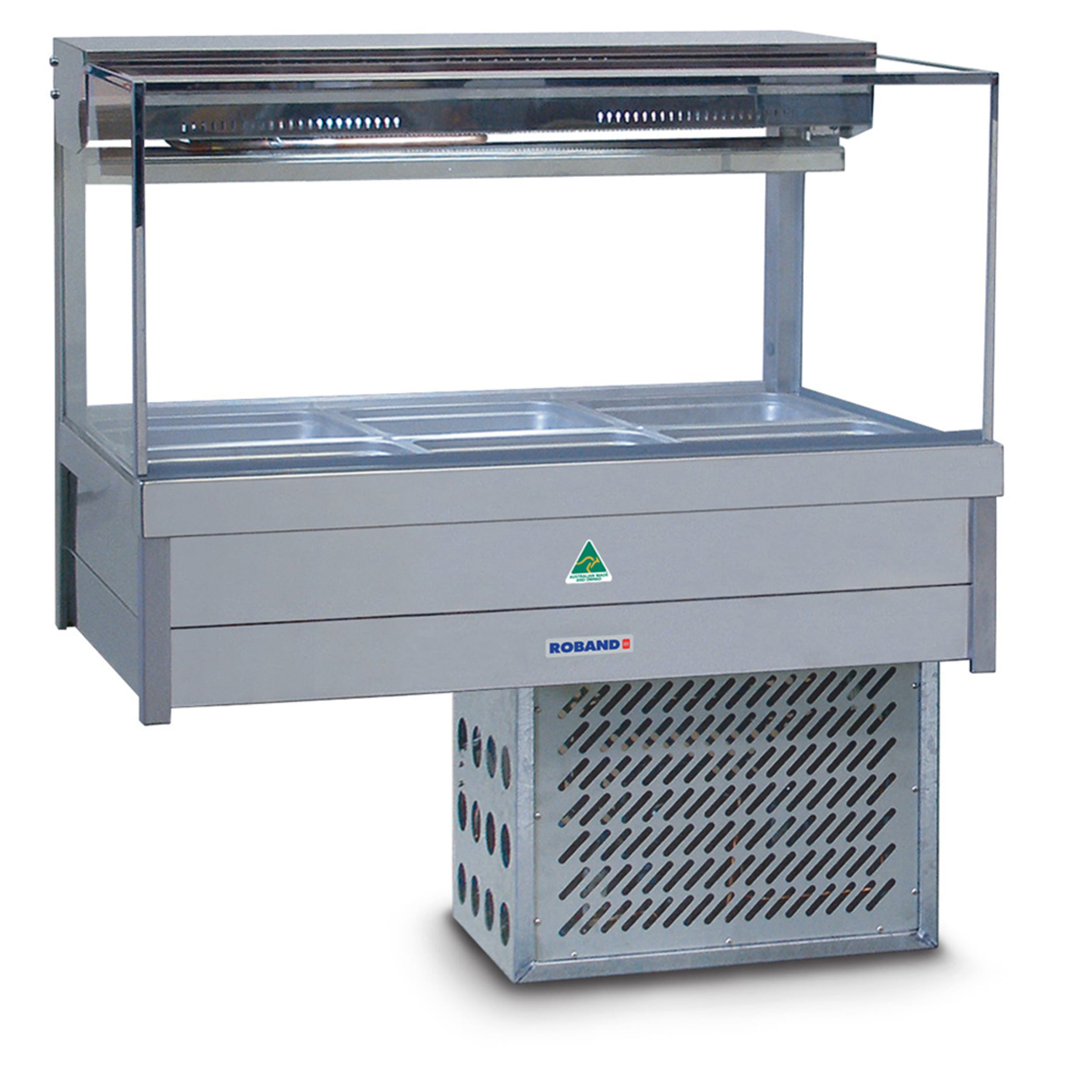 Roband Freestanding Commercial Square Glass Refrigerated Cold Plate & Cross Fin Coil SRX23RD