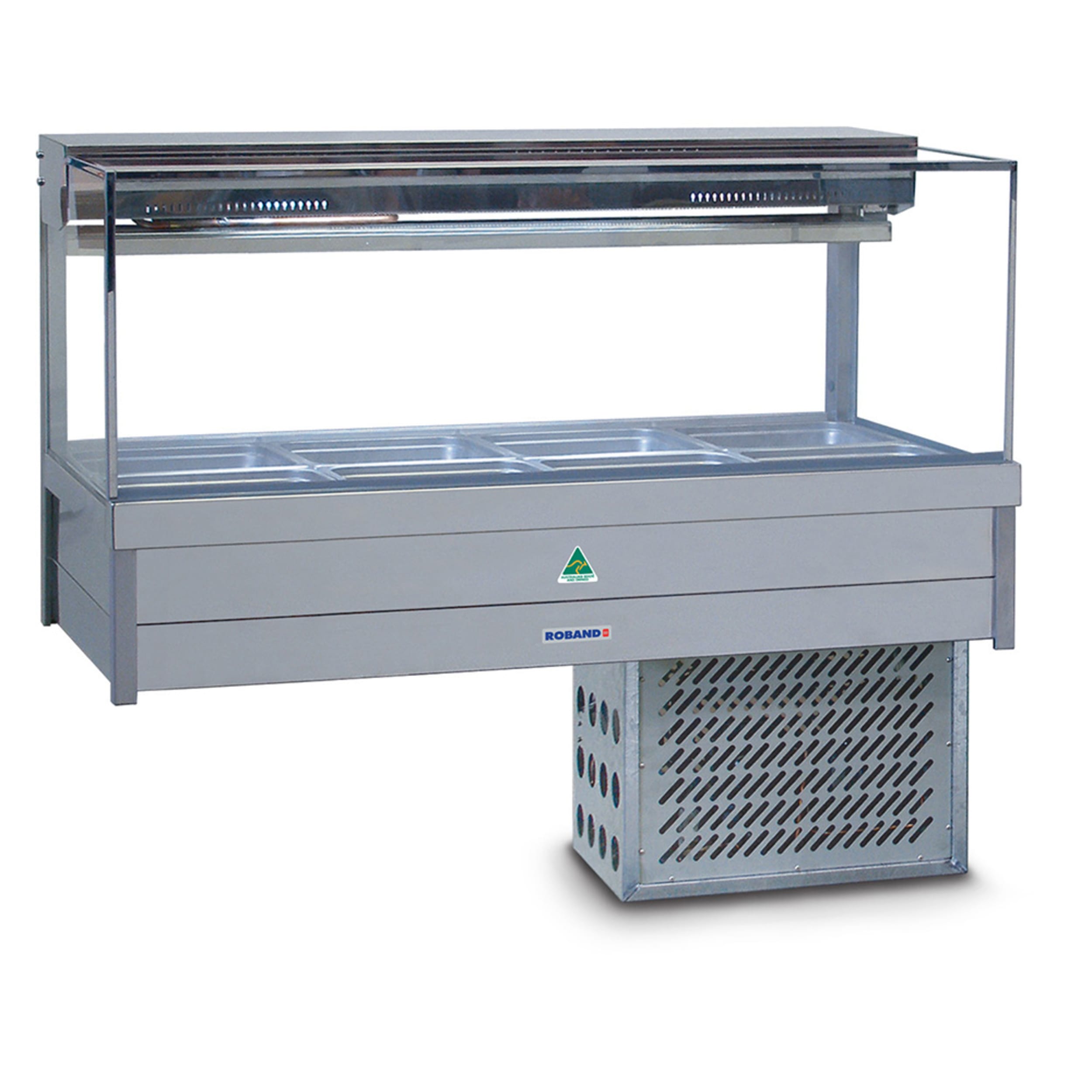 Roband Freestanding Commercial Square Glass Refrigerated Cold Plate & Cross Fin Coil SRX24RD