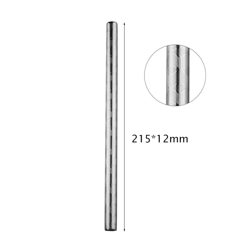 IOco Embossed Stainless Steel Bubble Tea Straw 12mm - Silver