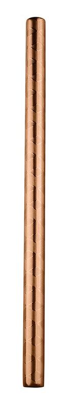 IOco Embossed Stainless Steel Bubble Tea Straw 12mm - Rose Gold