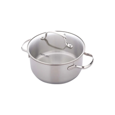Neoflam Stainless Steel 20cm Stock Pot With Glass Lid