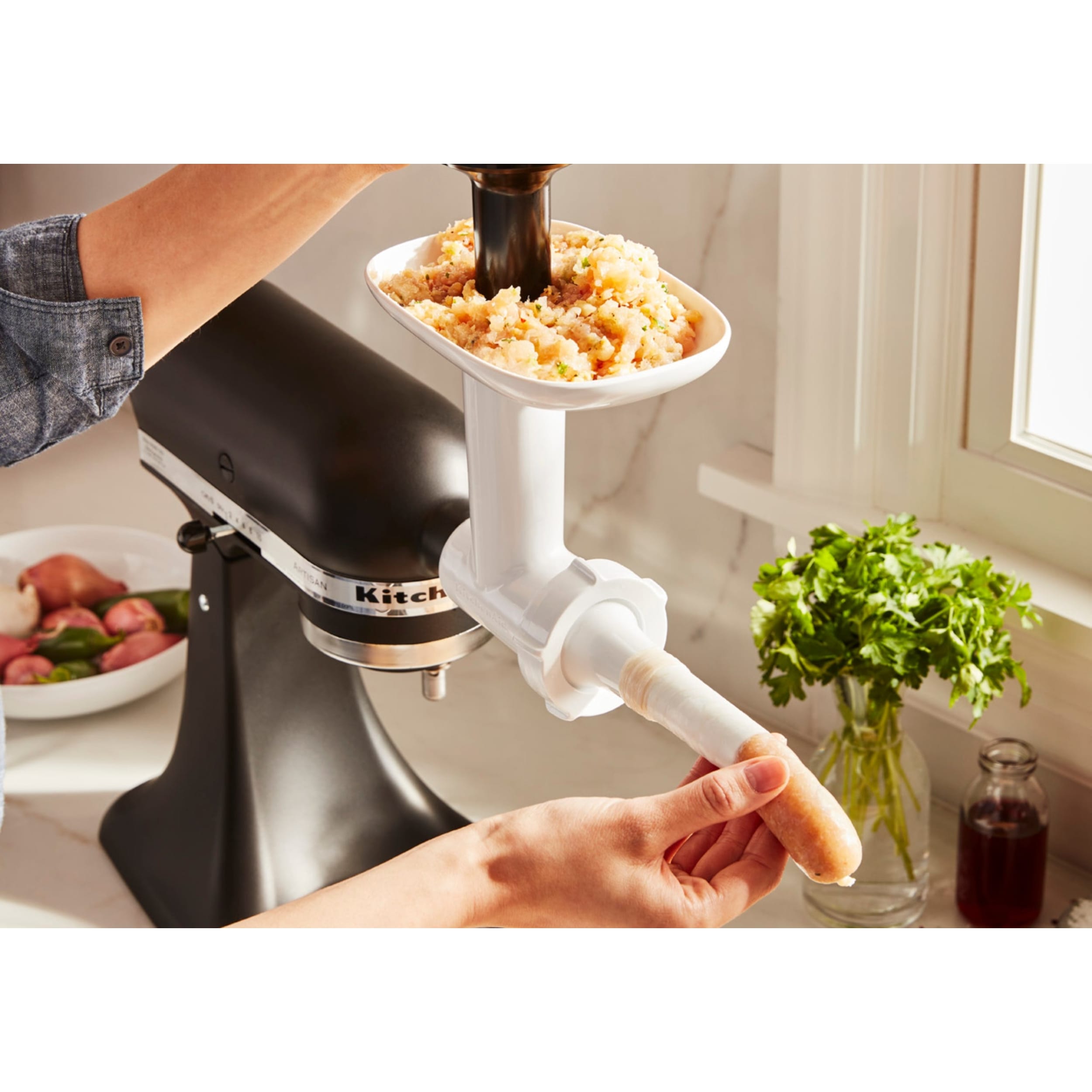 KitchenAid Sausage Stuffer Attachment Kit Without Food Grinder SSAA