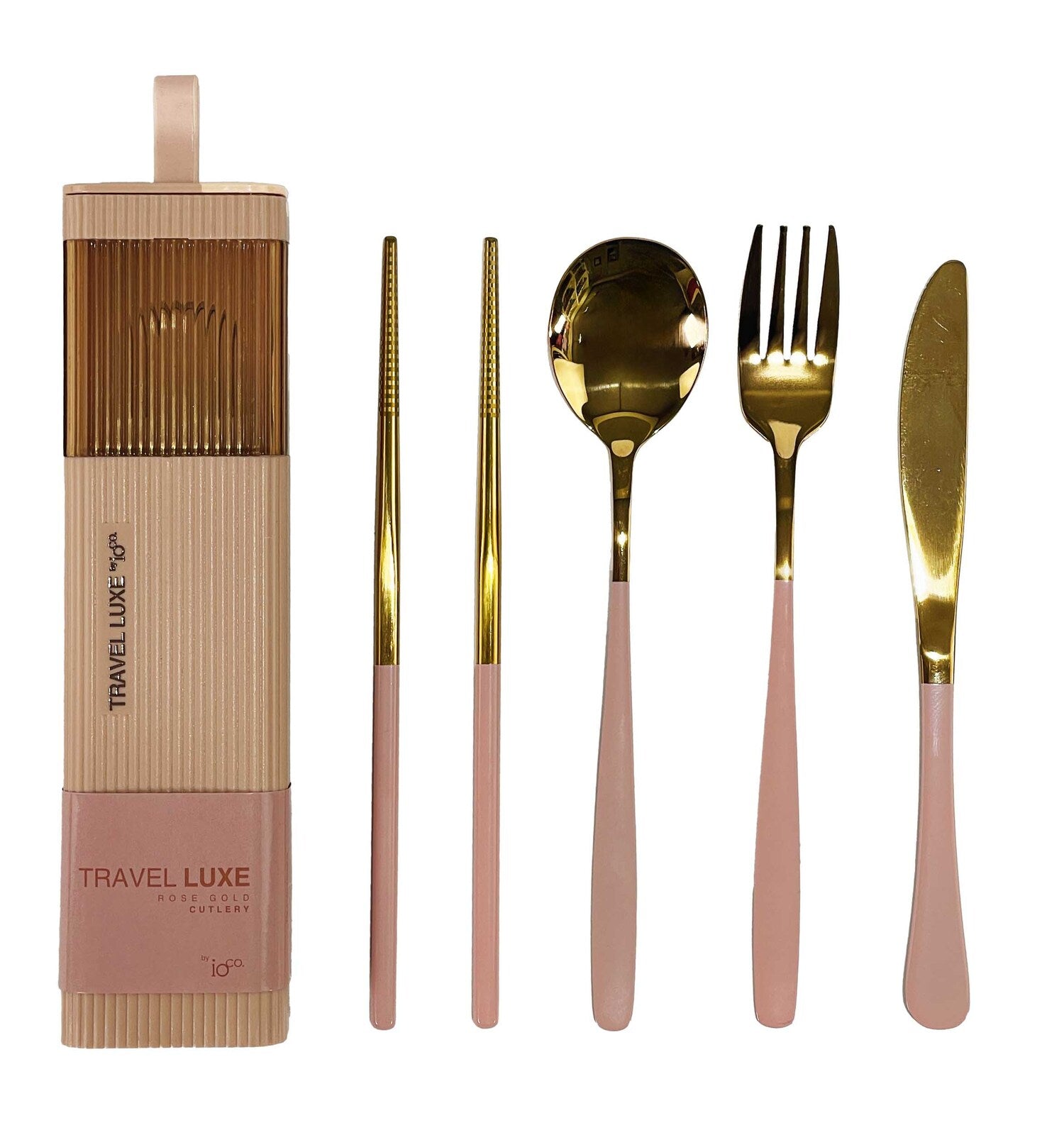 Travel LUXE Cutlery Set - Rose Gold Cutlery Pink Case