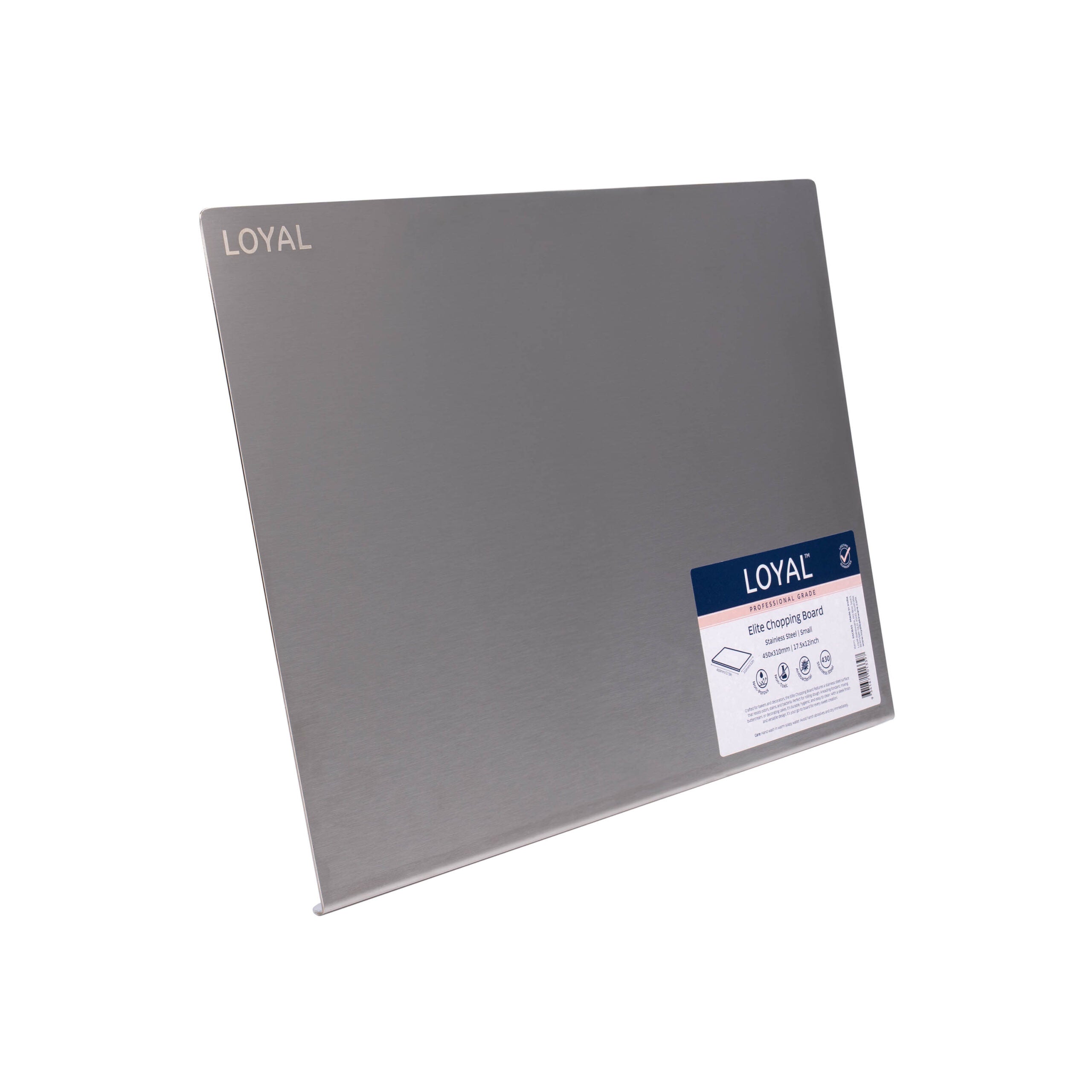 LOYAL Elite Stainless Steel Chopping Board Small 17.5 x 12 Inch