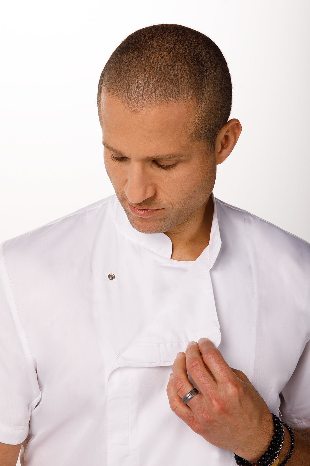 Chef Works Cannes Press Stud Chef Jacket - White