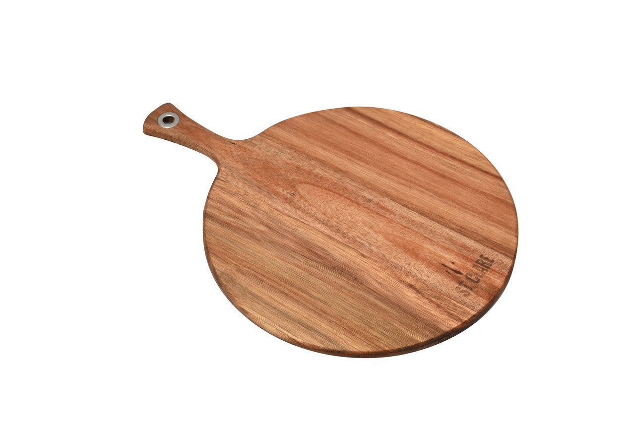 St. Clare Acacia Round Paddle Board - 52 x 40cm