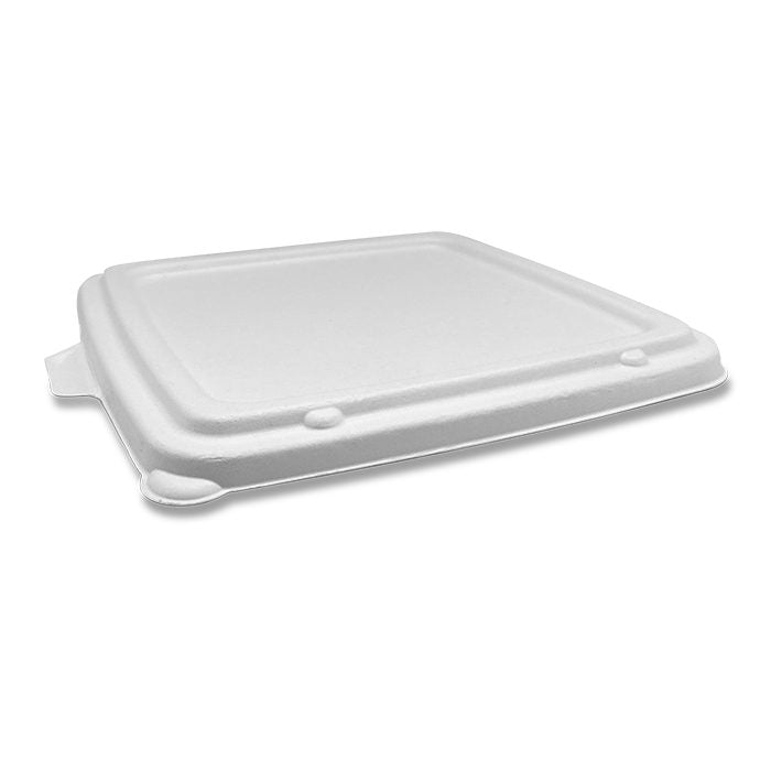ecoware Sugarcane Lid Square Takeaway Tray 9 inch (Carton of 200)