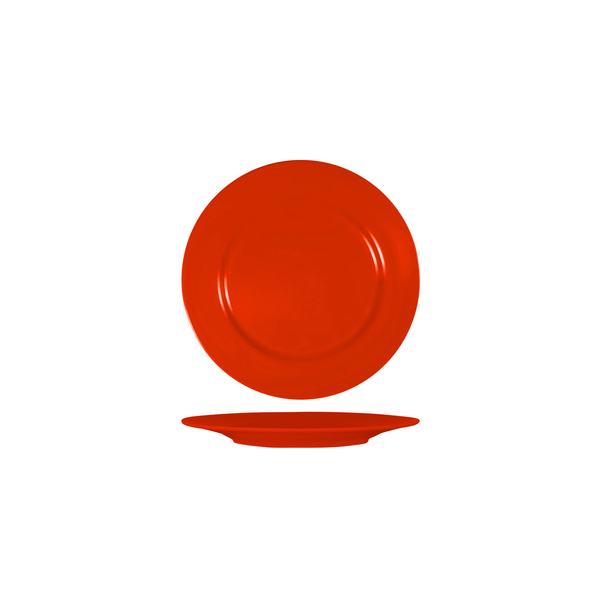 Superware Red Round Plate with Flat Rim 165mm