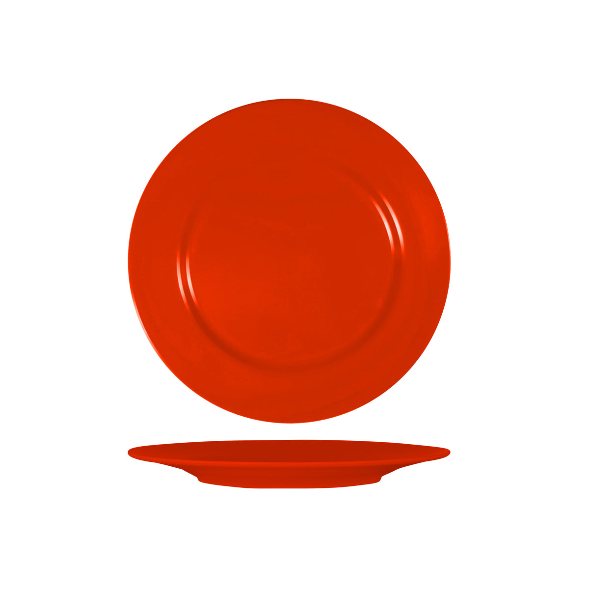 Superware Red Round Plate with Flat Rim 254mm