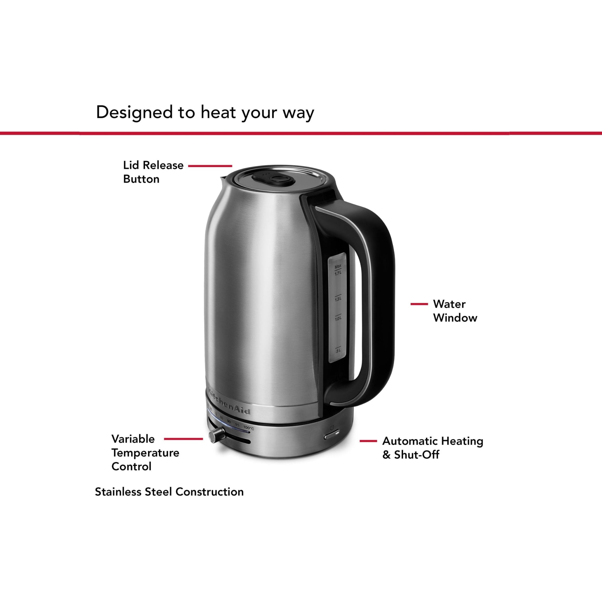 KitchenAid 1.7L Variable Temperature Electric Kettle KEK1701
