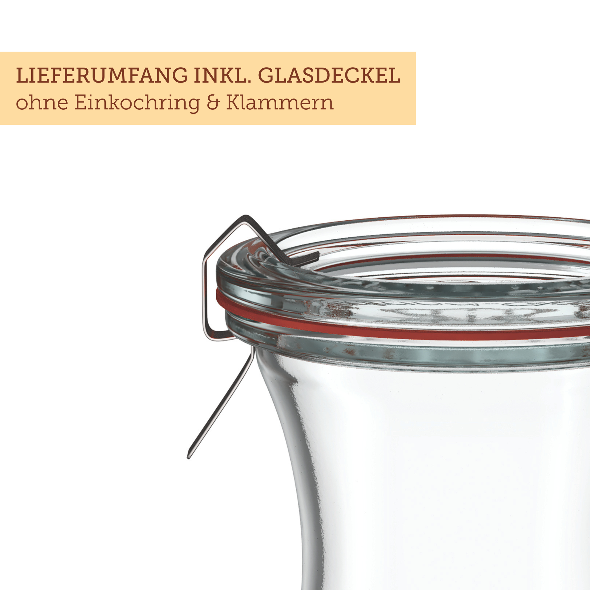 Weck Glass Bottle with Lid 60x140mm (290ml)
