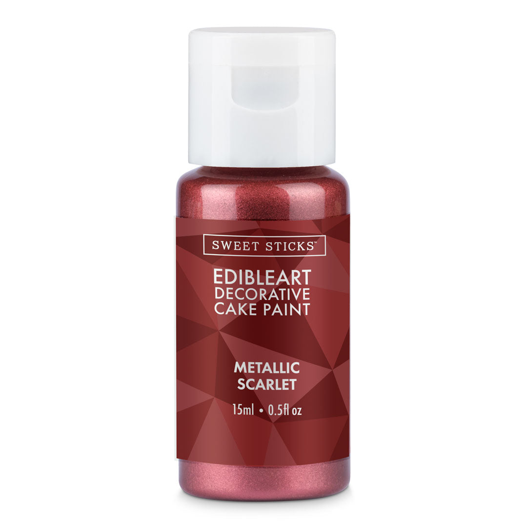 SWEET STICKS Metallic Edibleart Paint - Scarlet