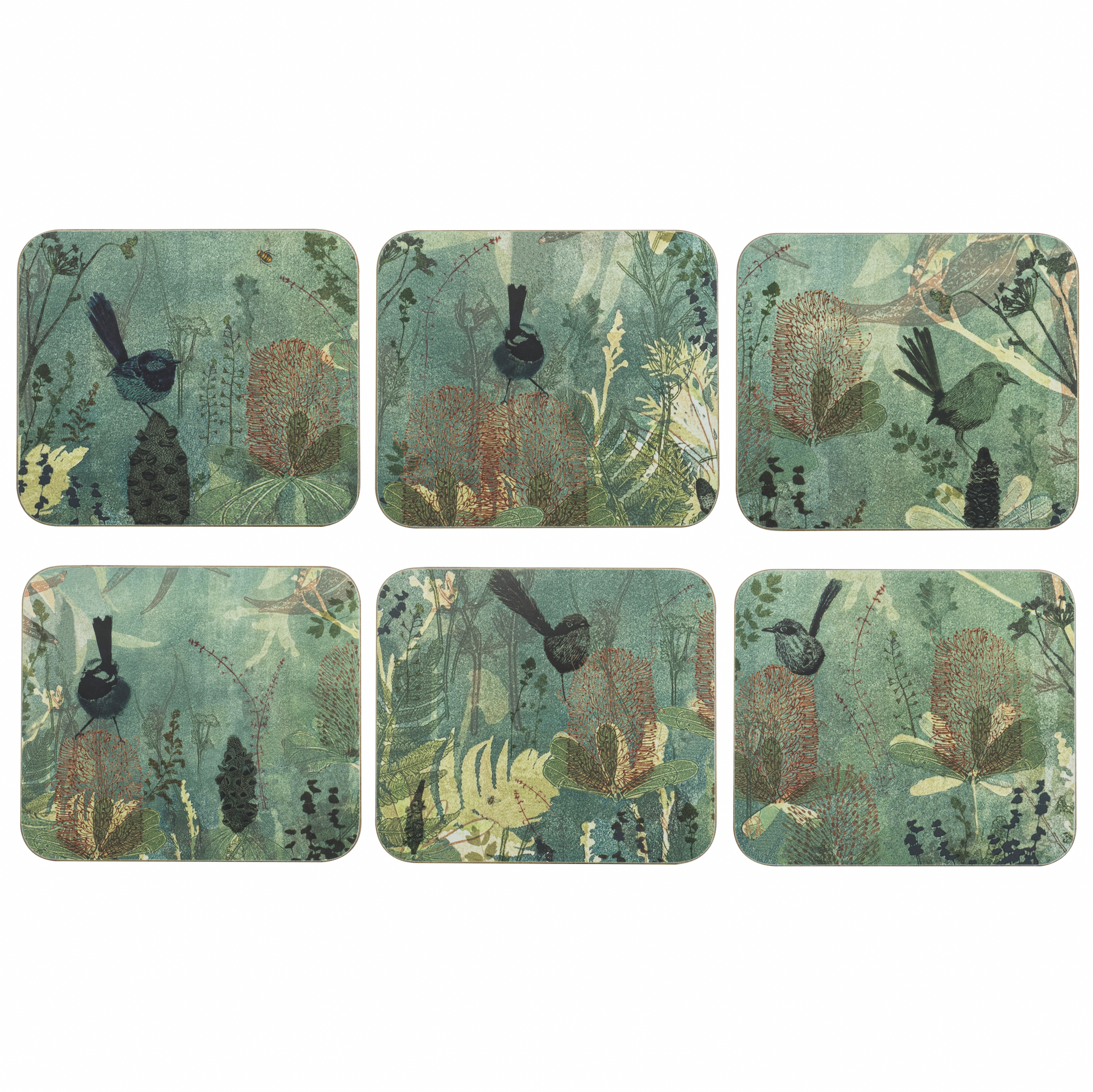Ashdene Enchanting Banksia 6pk Coaster