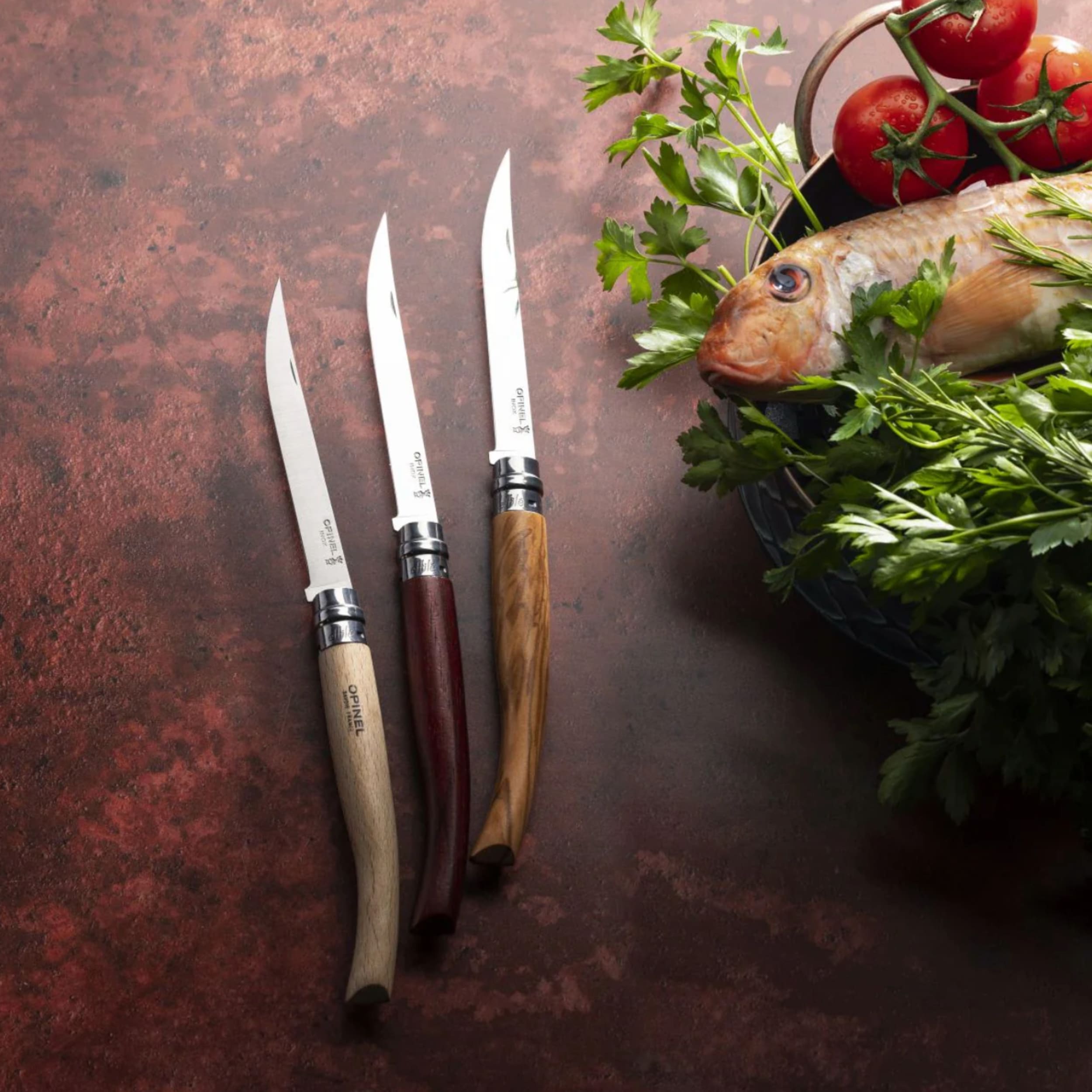 Opinel No.12 Effilé Stainless Steel Filleting Folding Knife Beech