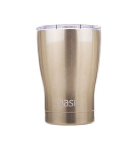 Oasis Stainless Steel Double Wall Insulated Travel Cup 350ml - Champagne