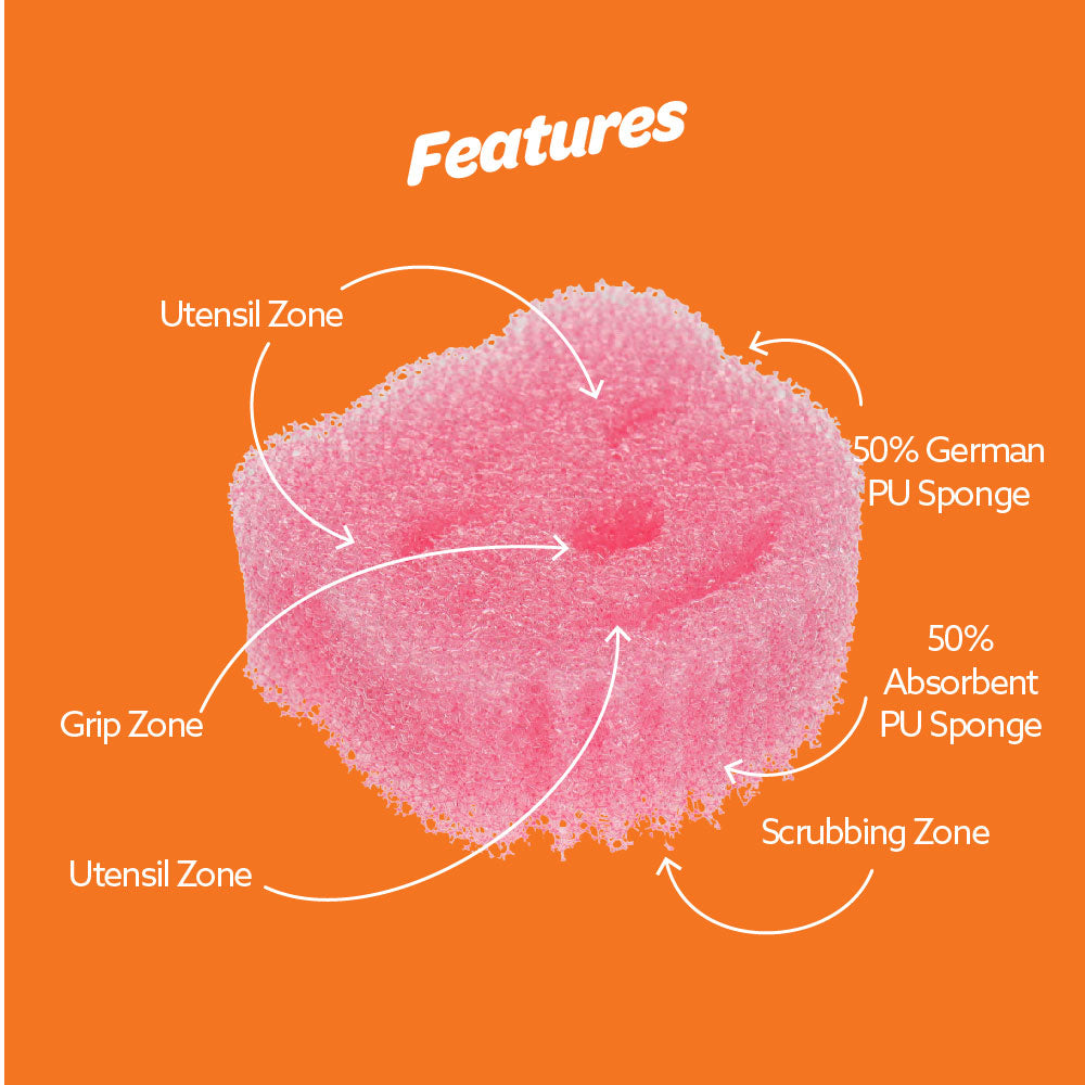 White Magic Scrubtastic Scrub & Wipe Sponge Original 3 Pack