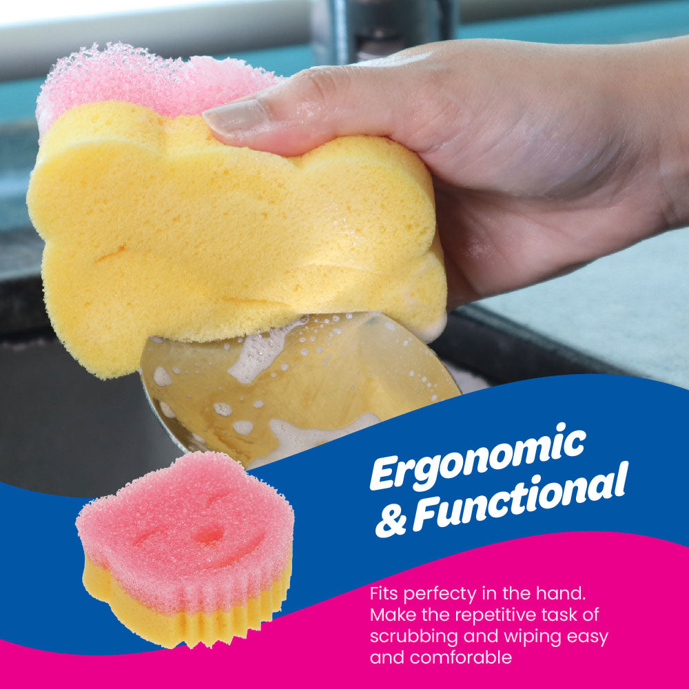 White Magic Scrubtastic Scrub & Wipe Sponge Duo 3 Pack