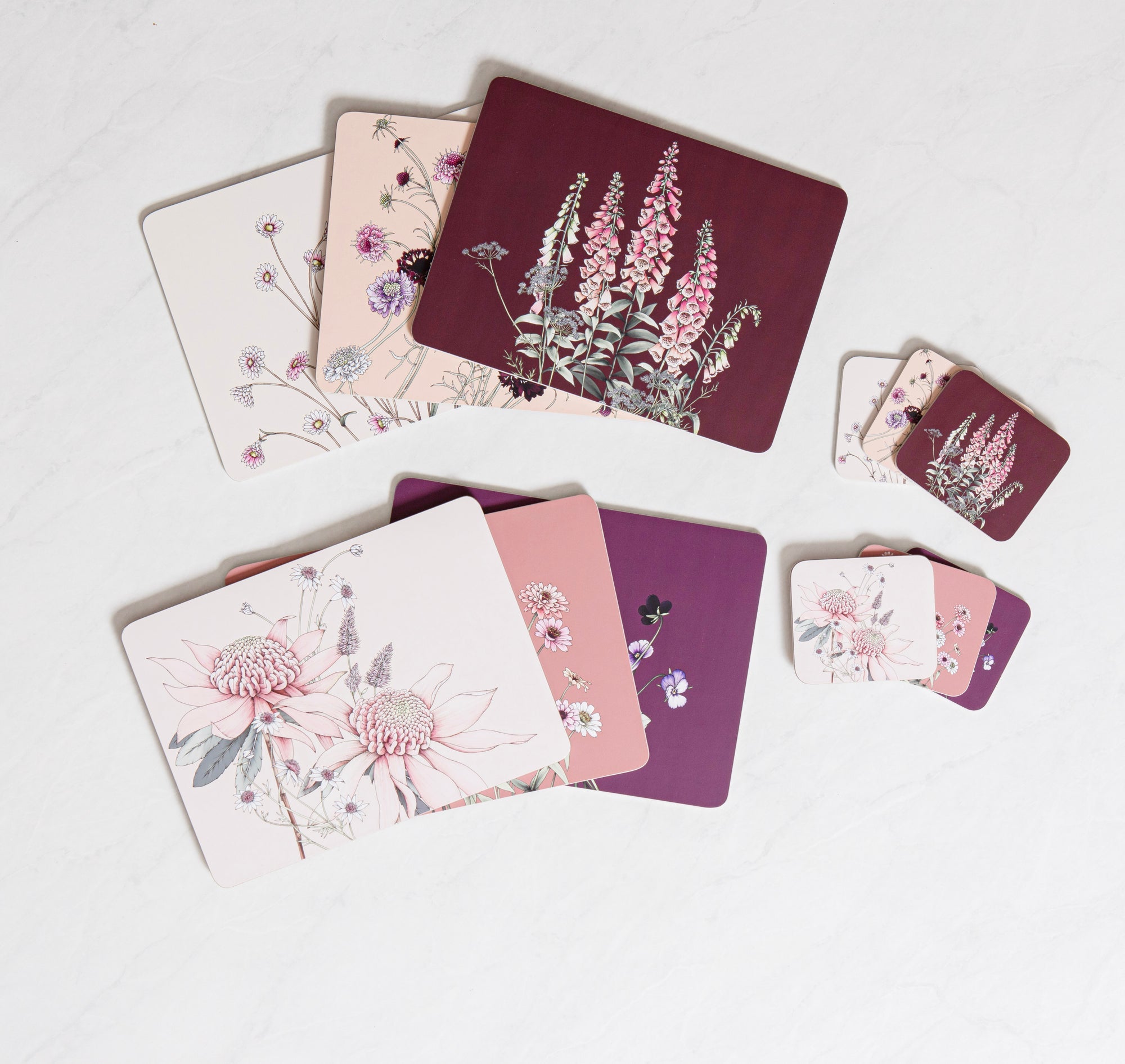 Ashdene Secret Garden Pink 6pk Placemat