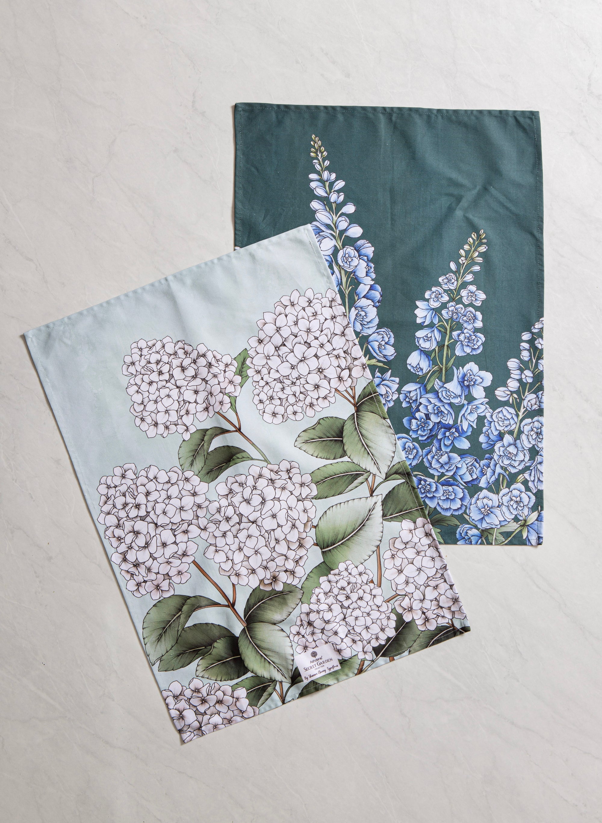 Ashdene Secret Garden Blue 2pk Kitchen Towel