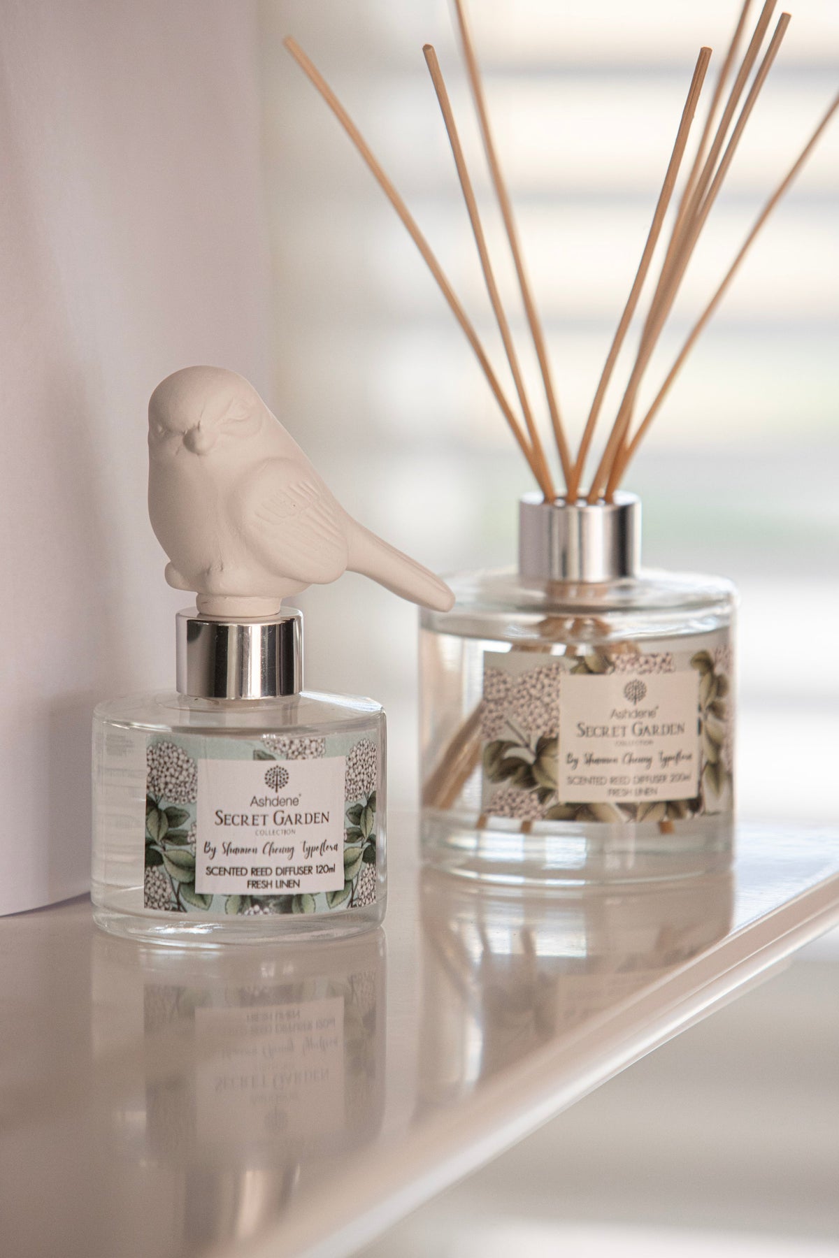 Ashdene Secret Garden Fresh Linen Bird 120ml Diffuser