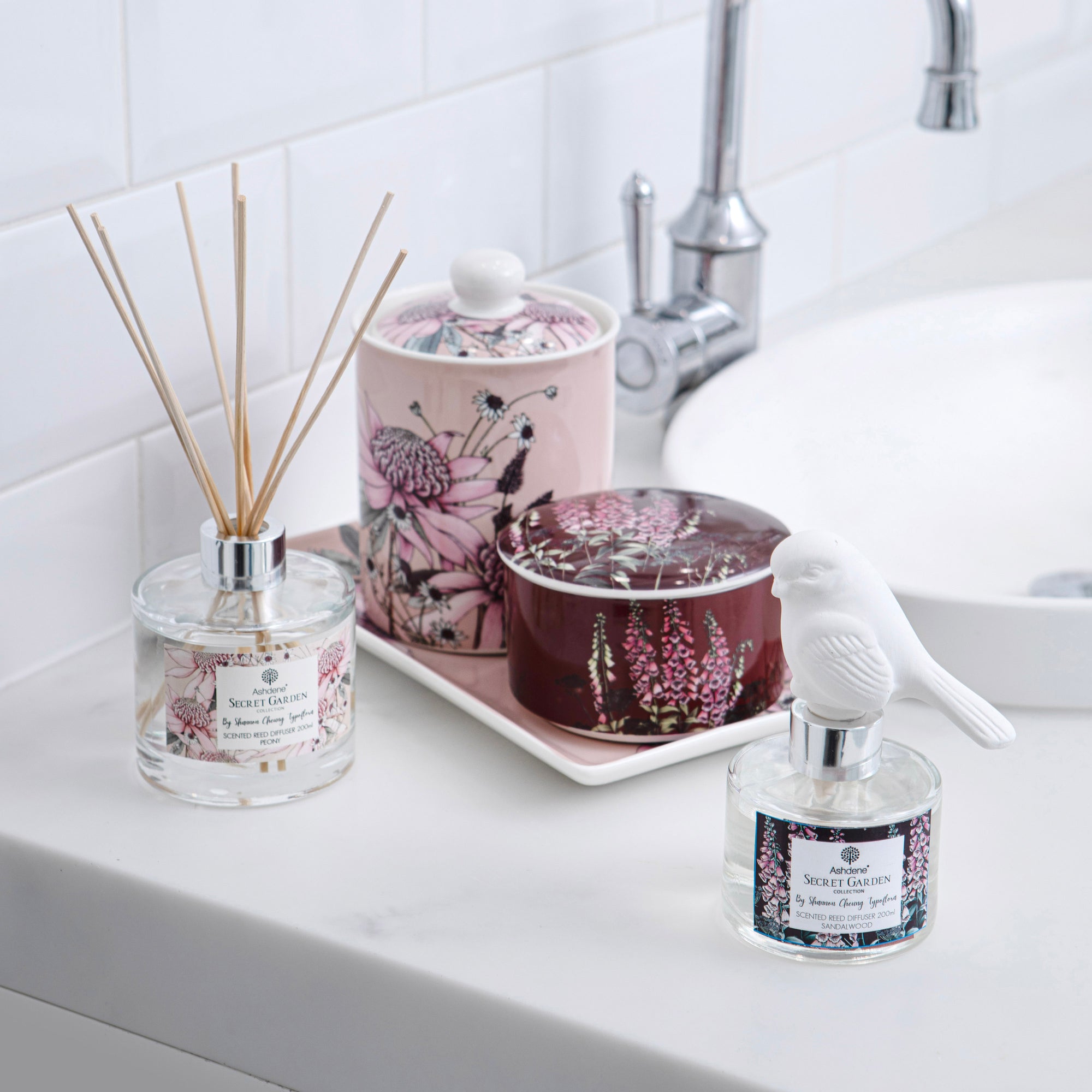 Ashdene Secret Garden Blush Canister