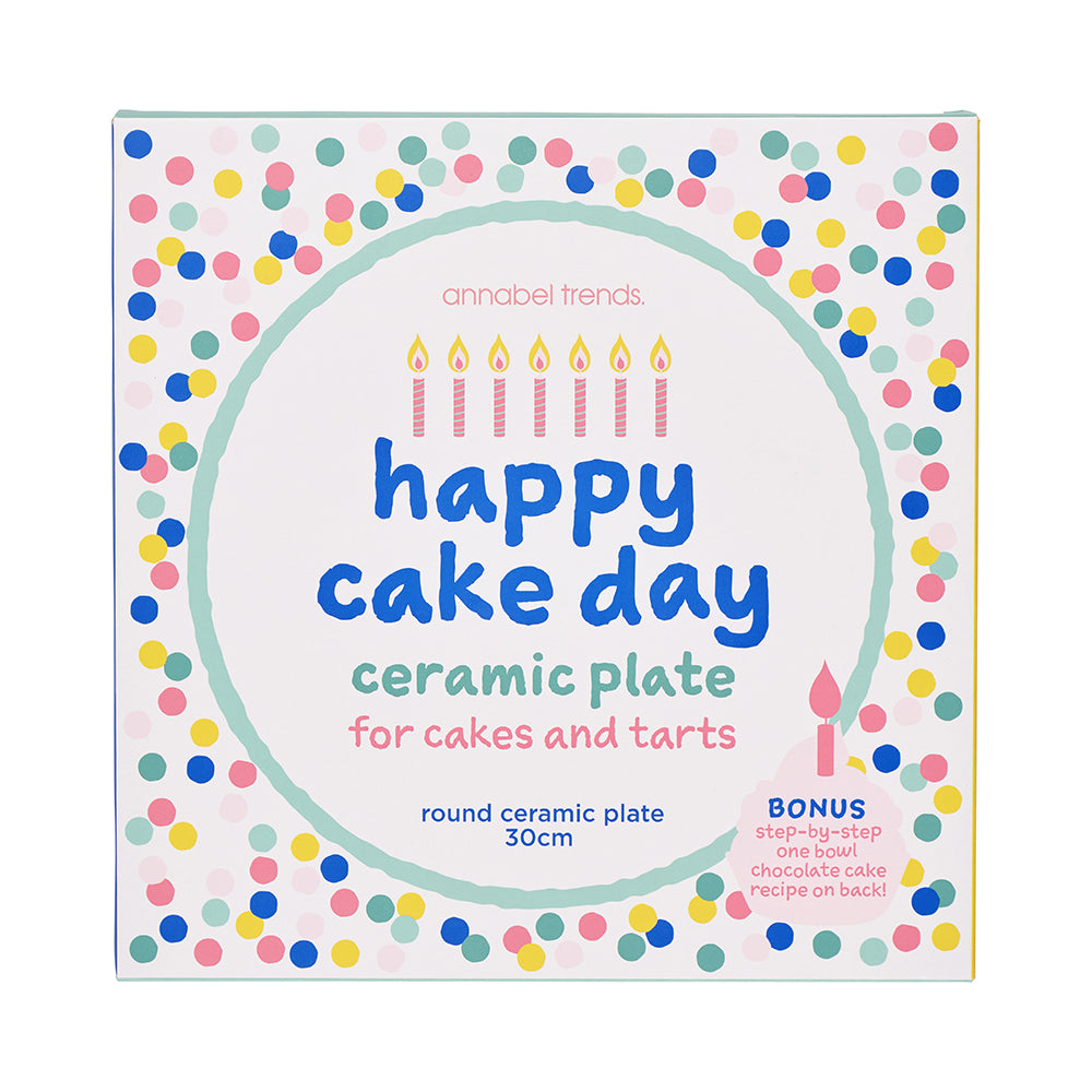 Annabel Trends Serving Plate Happy Cake Day