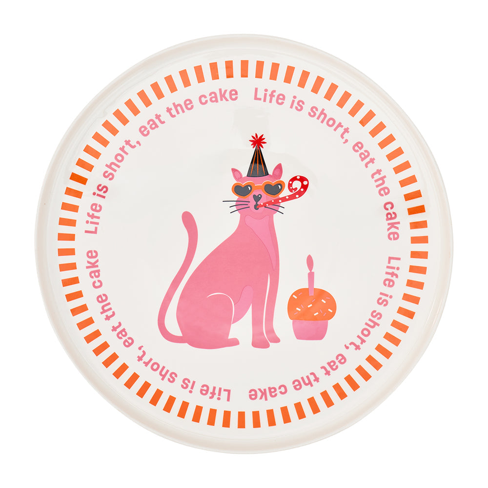 Annabel Trends Serving Plate Life is Short Eat The Cake