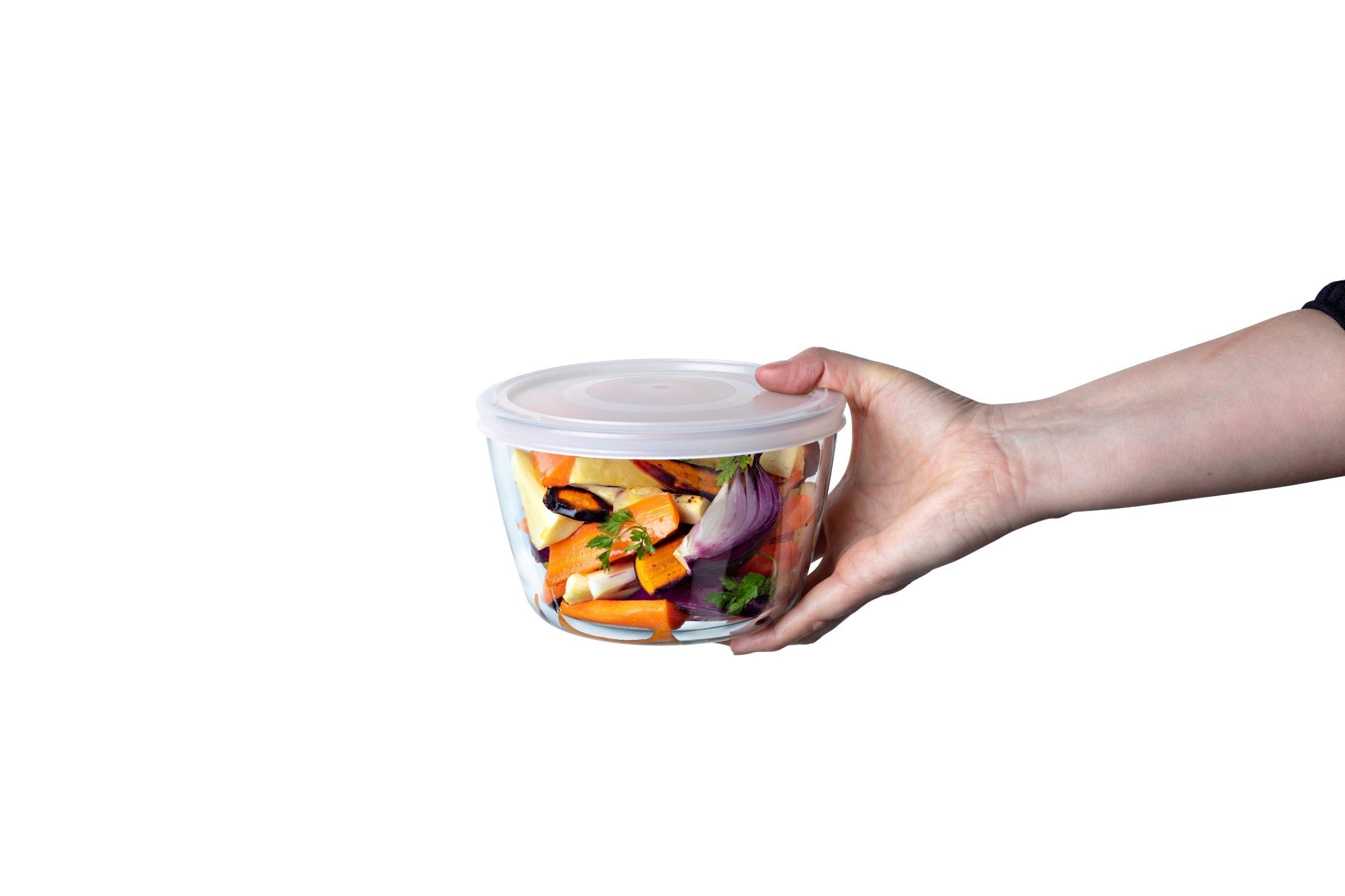 Pyrex Cook & Freeze Glass Round Container (600mL)