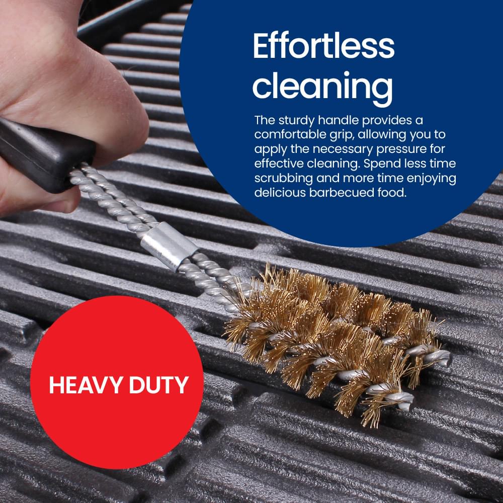 Short V-Shaped Brass Spiral Barbecue Brush