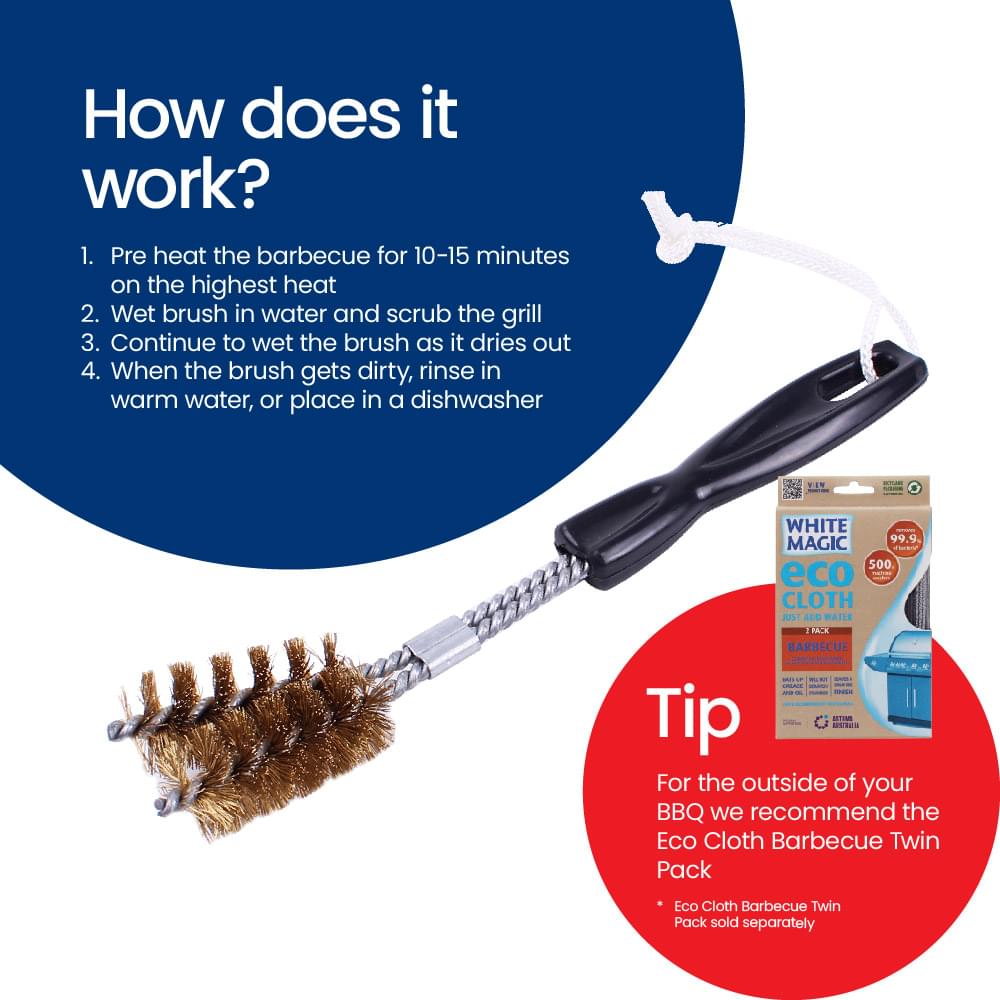 Short V-Shaped Brass Spiral Barbecue Brush