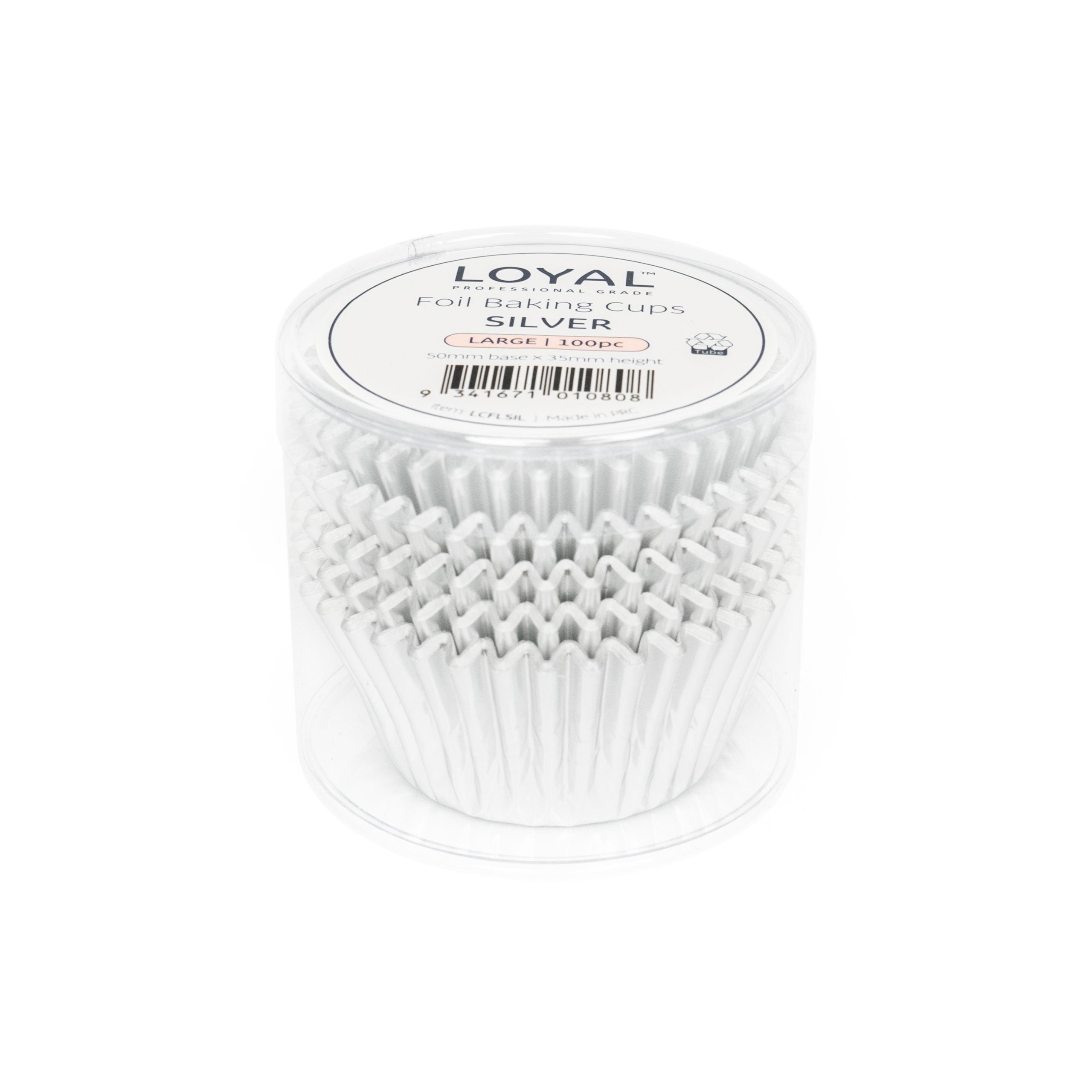 LOYAL Foil Baking Cups Silver (100pc) - Large